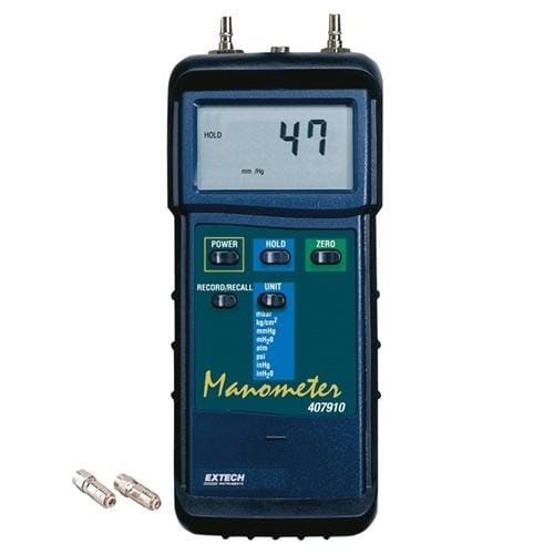 Extech 407910: Heavy Duty Differential Pressure Manometer (29psi) - Anaum - Test and Measurement