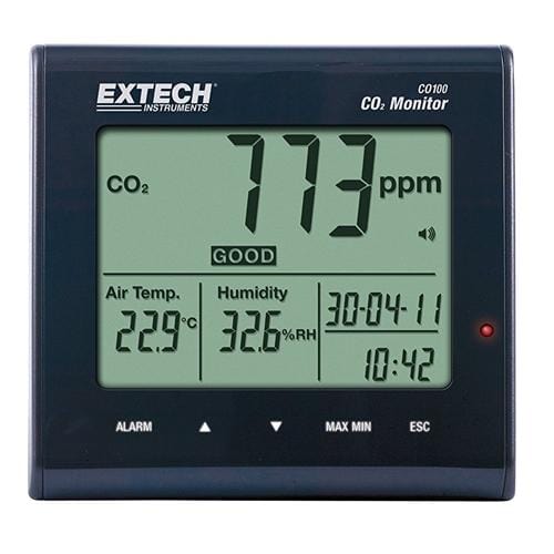 Extech CO100: Desktop Indoor Air Quality CO2 Monitor - Anaum - Test and Measurement