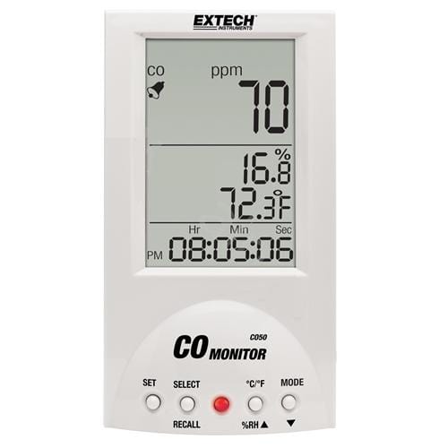 Extech CO50: Desktop CO (Carbon Monoxide) Monitor - Anaum - Test and Measurement