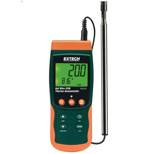 Extech SDL350: Hot Wire CFM Thermo-Anemometer/Datalogger - anaum.ca