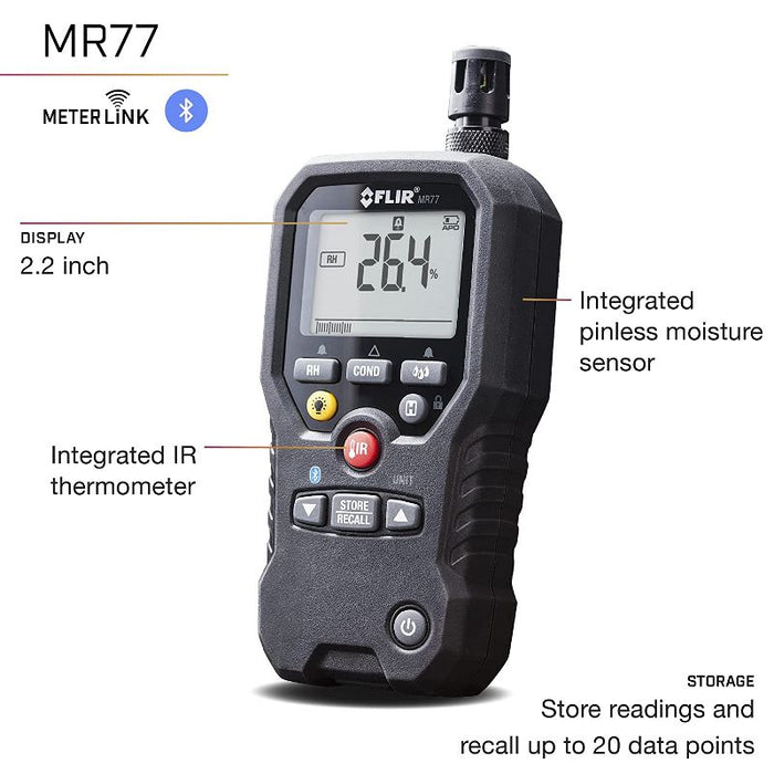 FLIR MR77 5-In-1 Moisture Meter With METERLiNK