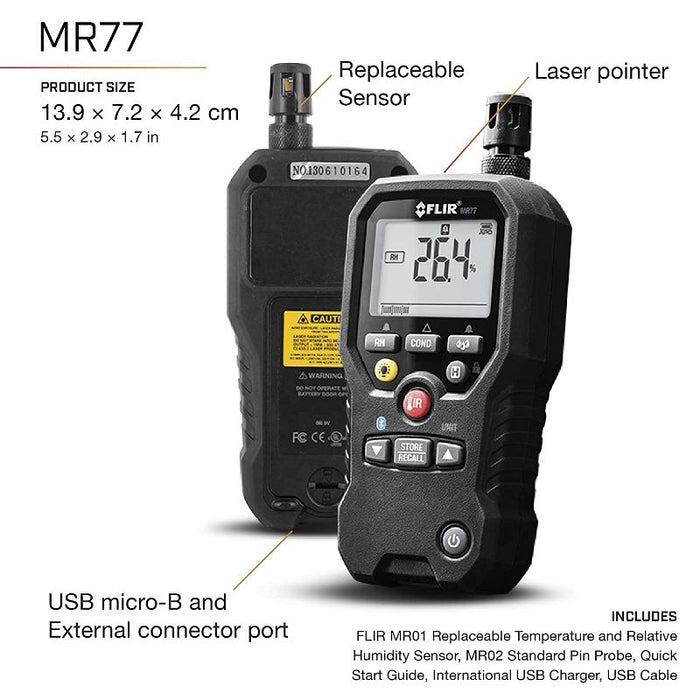 FLIR MR77 5-In-1 Moisture Meter With METERLiNK